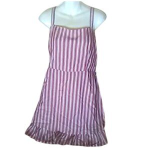 HOLLISTER Pink and White Striped Dress Size Large NEW NWT